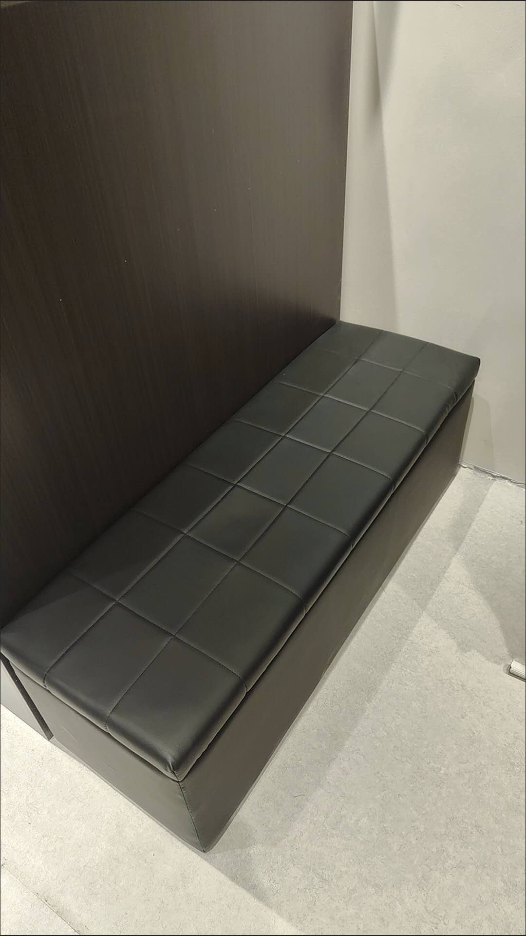 Black Faux Leather Storage Ottoman Bench | 120cm Long, Multi-Functional