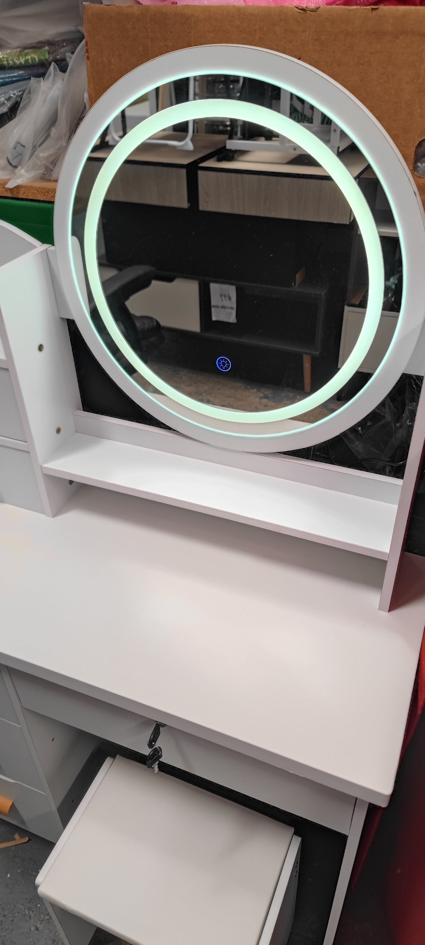 Dressing table LED Mirror with Stool 80x40cm