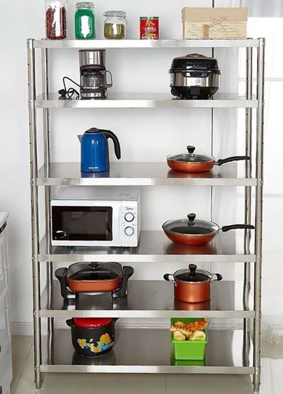 Stainless steel storage shelves unit