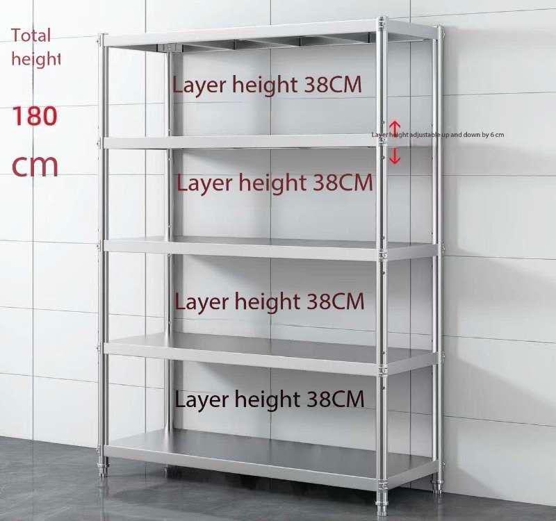 Stainless steel storage shelves unit