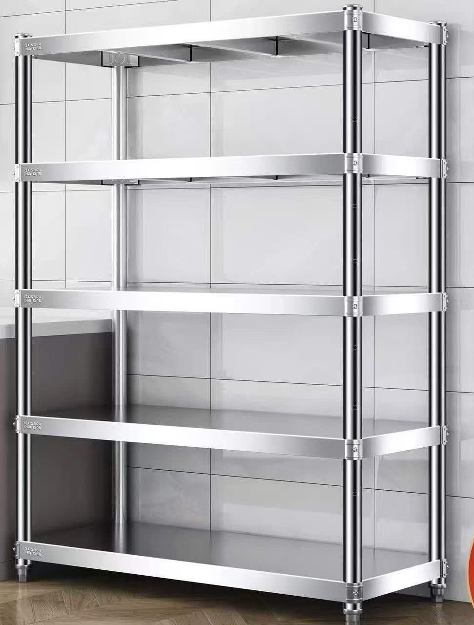 Stainless steel storage shelves unit