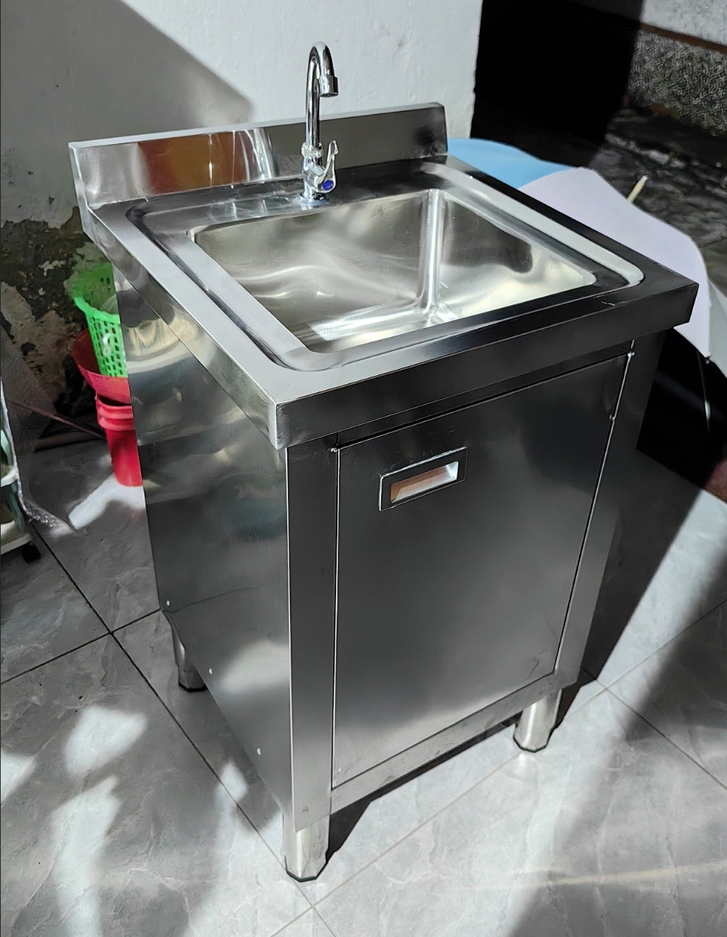 Stainless Steel Kitchen Sink Bench / Sink Cabinet