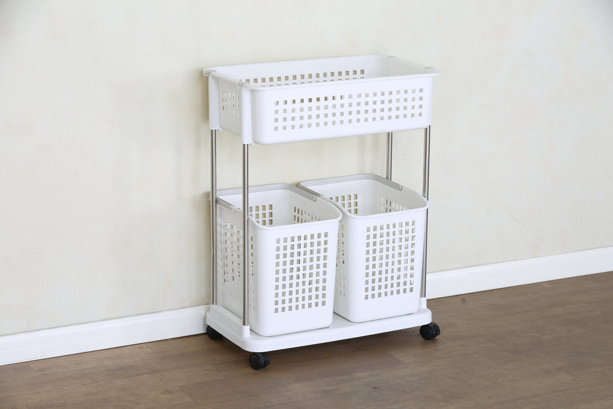 Rolling Laundry Cart, Moveable Laundry Basket