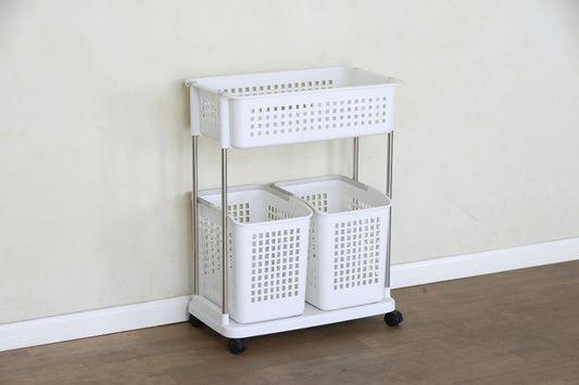 Rolling Laundry Cart, Moveable Laundry Basket