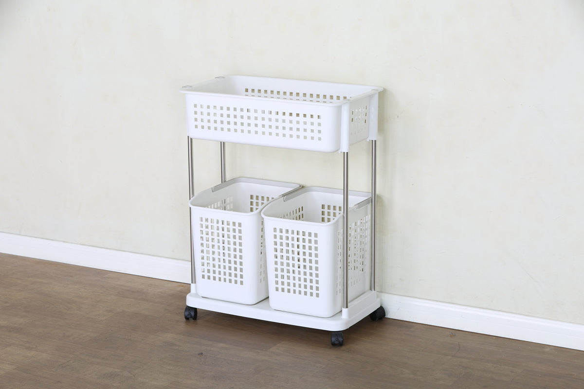 Rolling Laundry Cart, Moveable Laundry Basket