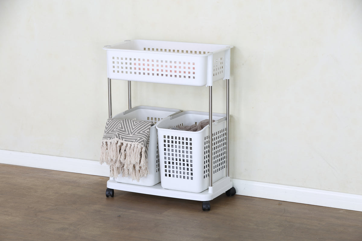 Rolling Laundry Cart, Moveable Laundry Basket