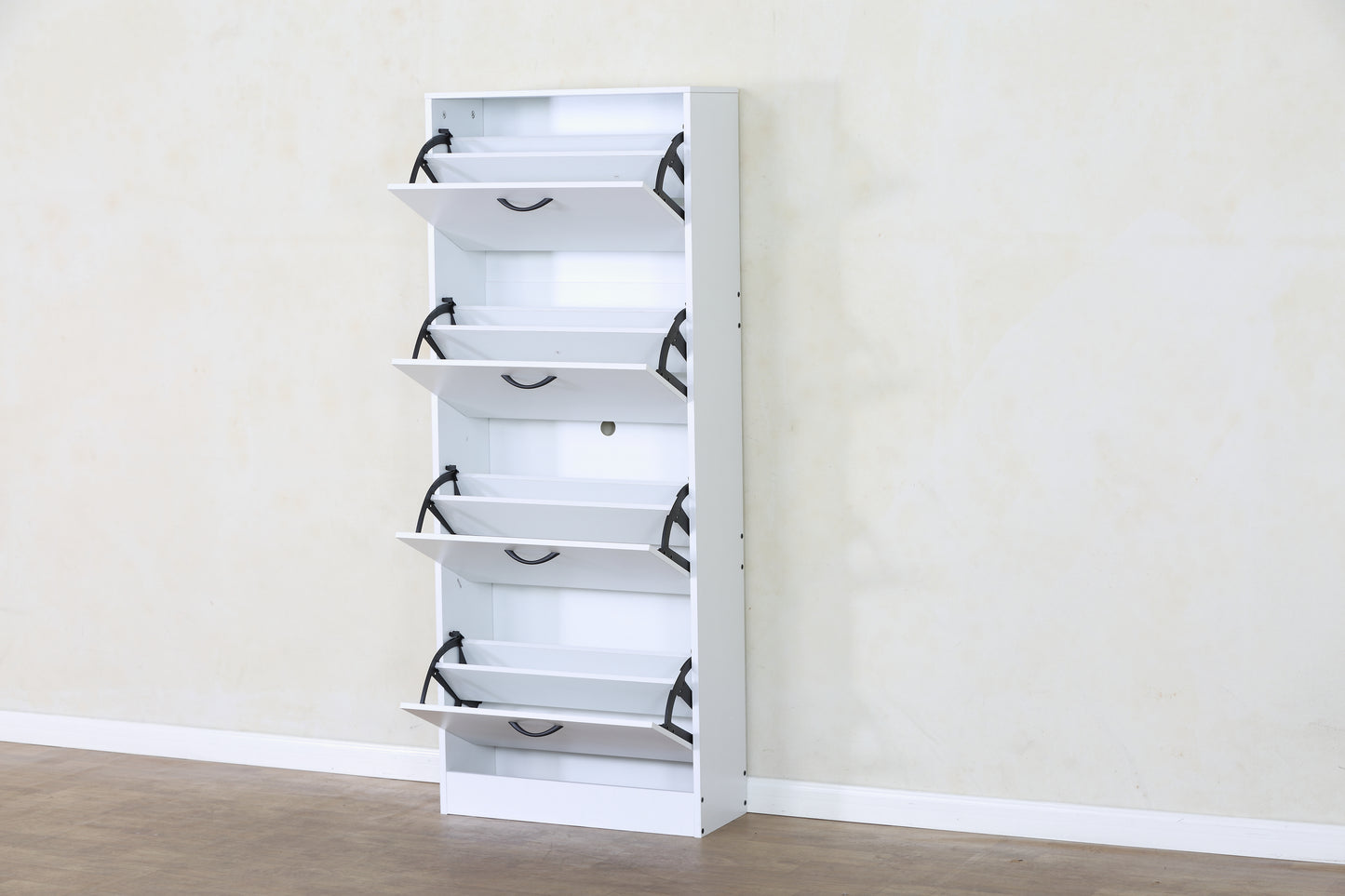 White Tall Shoe Cabinet, Shoes Rack