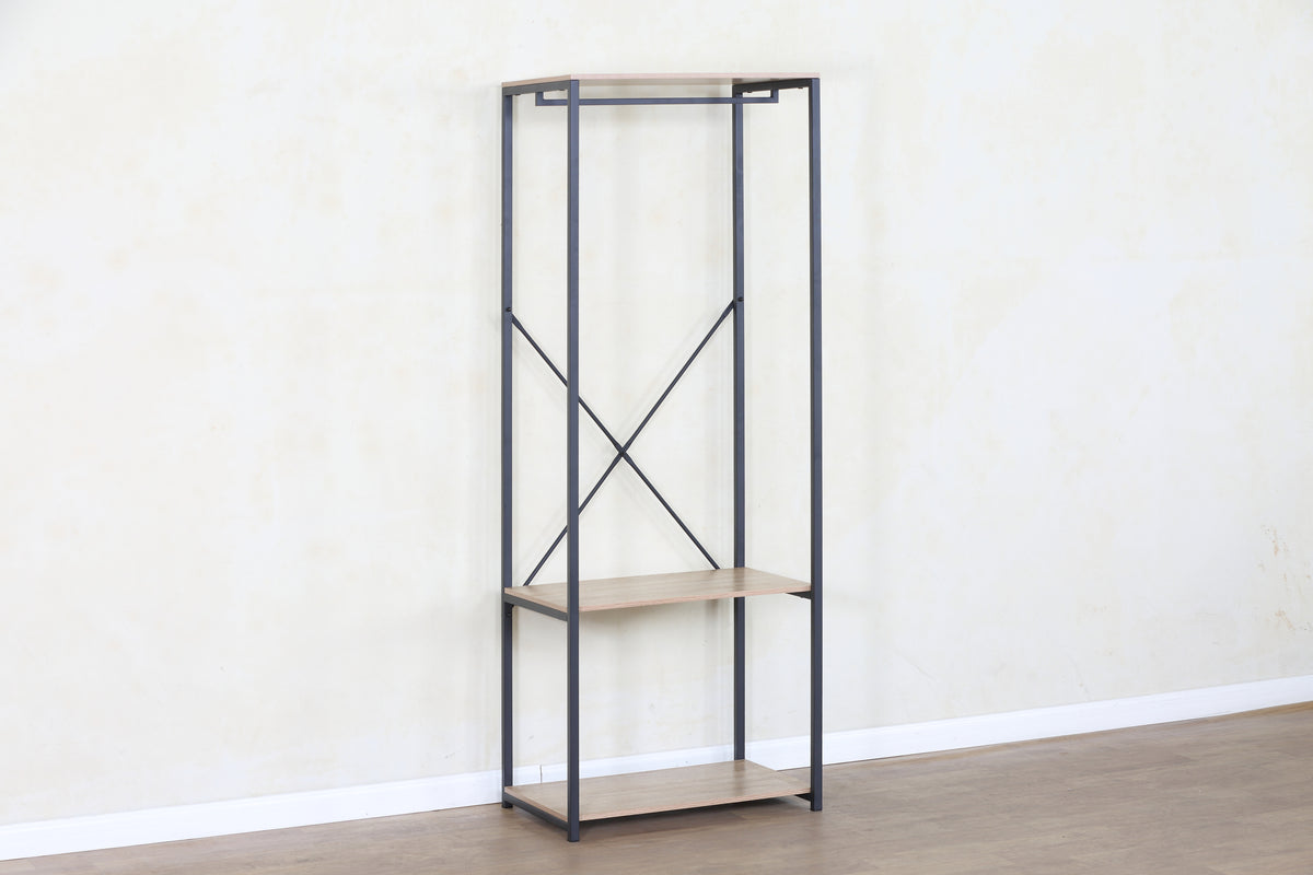 Wood & Metal Garment Rack, Clothing Rack
