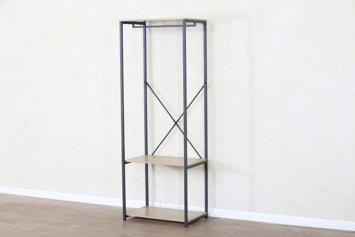 Wood & Metal Garment Rack, Clothing Rack