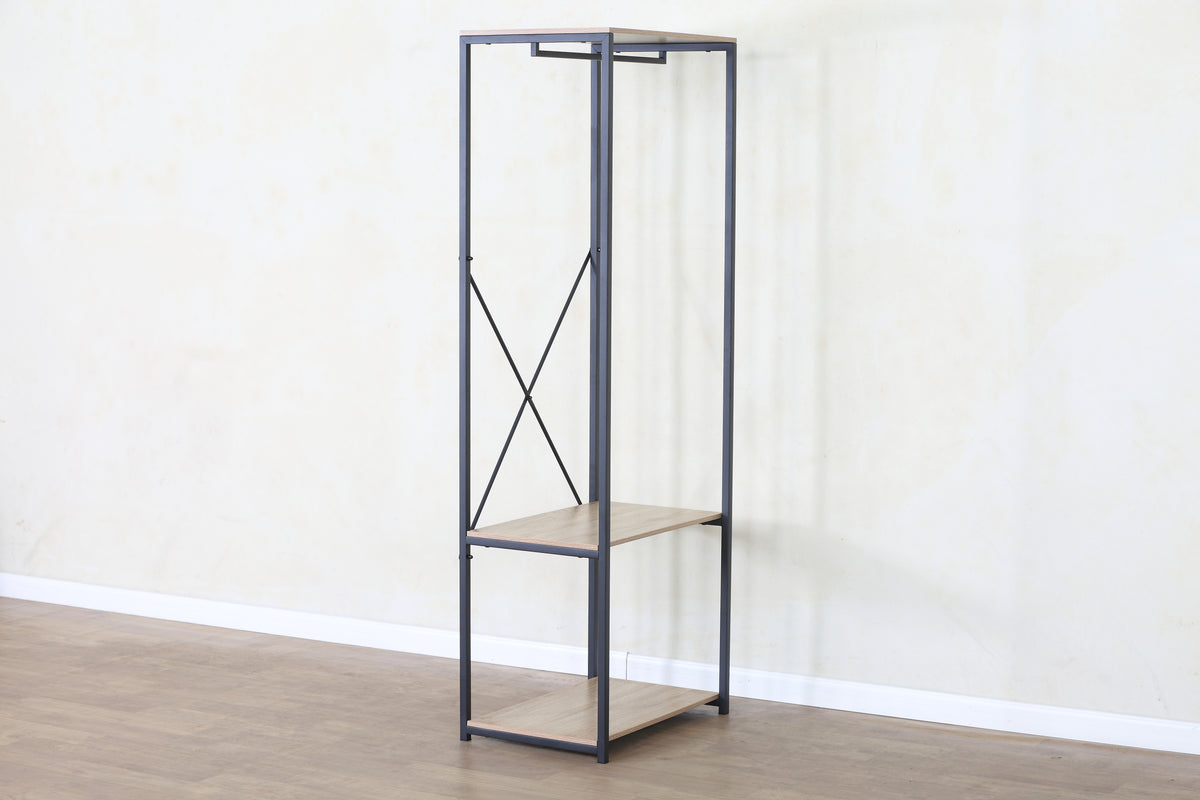 Wood & Metal Garment Rack, Clothing Rack