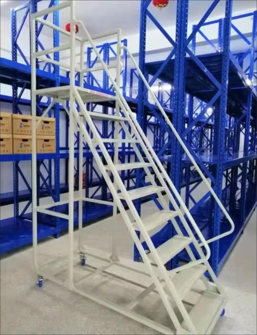 458 Ladder Platform ladder with wheels – Tmart Living