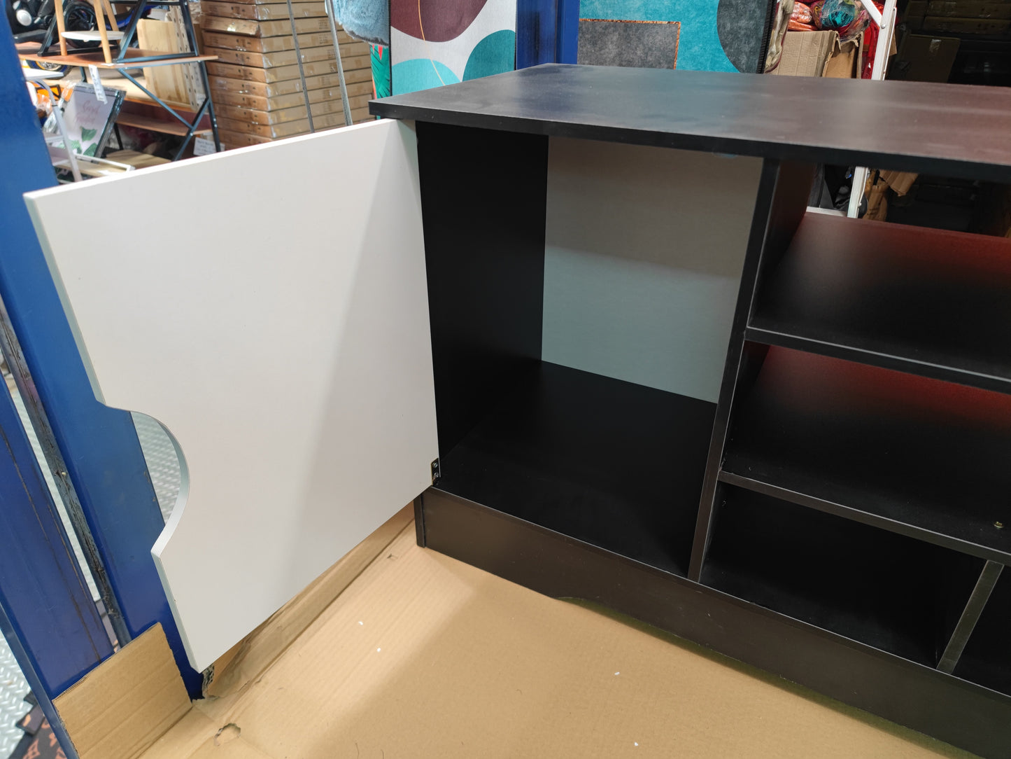 Black TV Cabinet 140cm