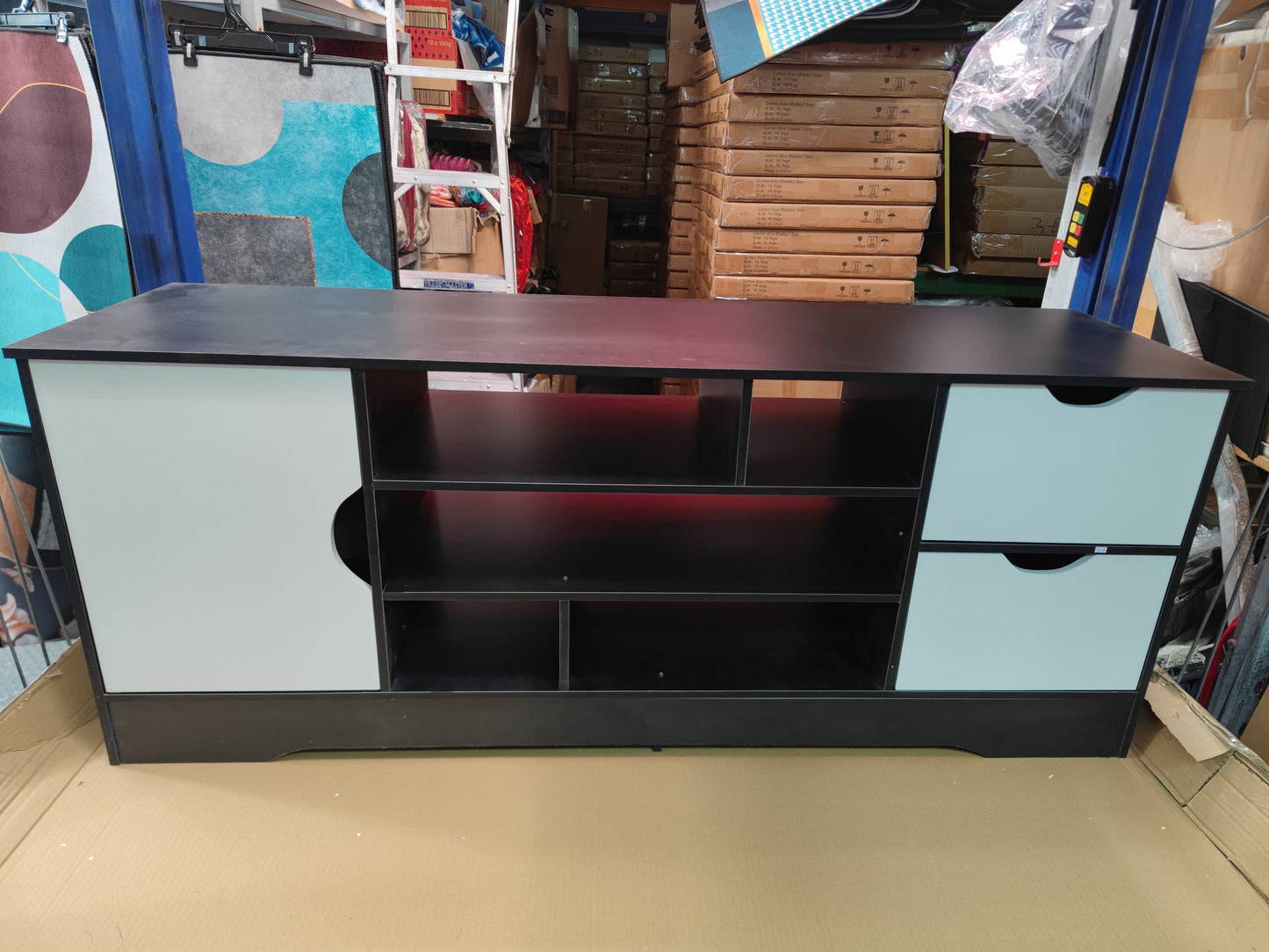 Black TV Cabinet 140cm