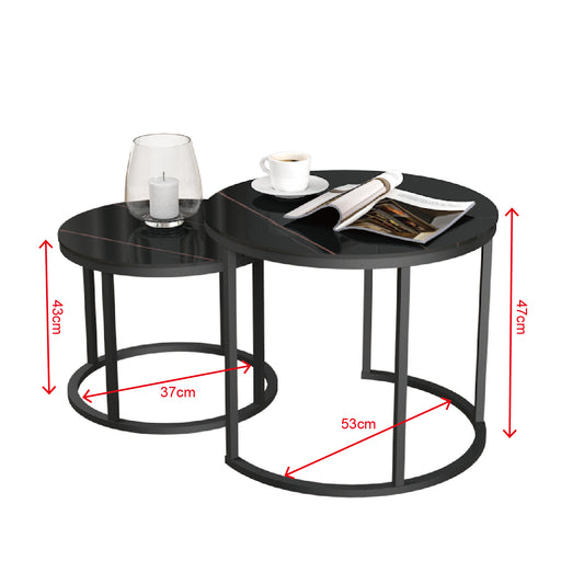 Ceramic Nesting Side Tables (Set of 2), Coffee Table, Tea Table