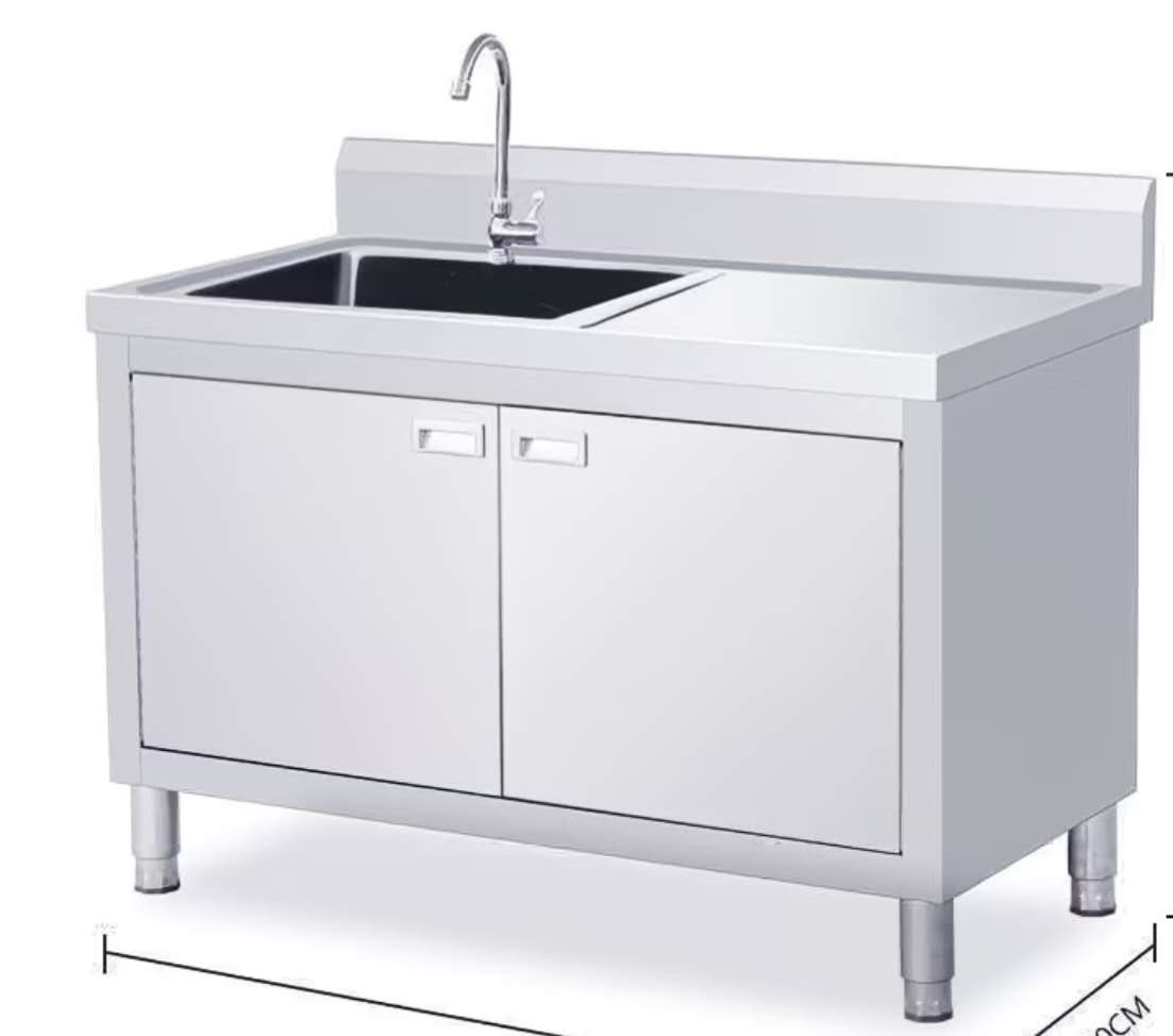 Stainless Steel Kitchen Sink Bench / Sink Cabinet  120cm