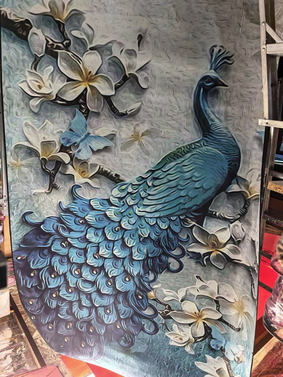 Brand new printed carpet/ rug Peacock design