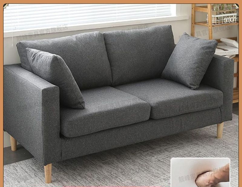 Fabric sofa, dark grey, alternate view - Tmart Living