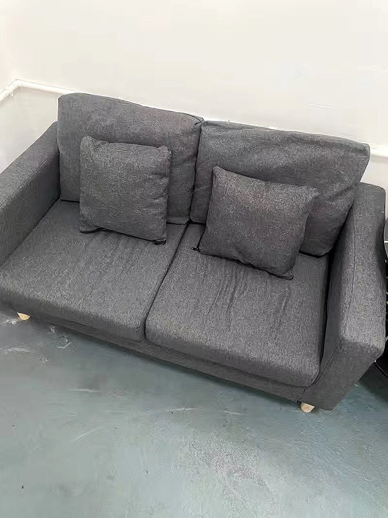 Fabric sofa, dark grey, seating view - Tmart Living