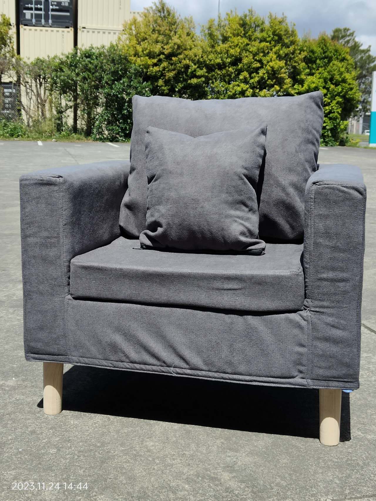 Fabric sofa, dark grey - Tmart Living