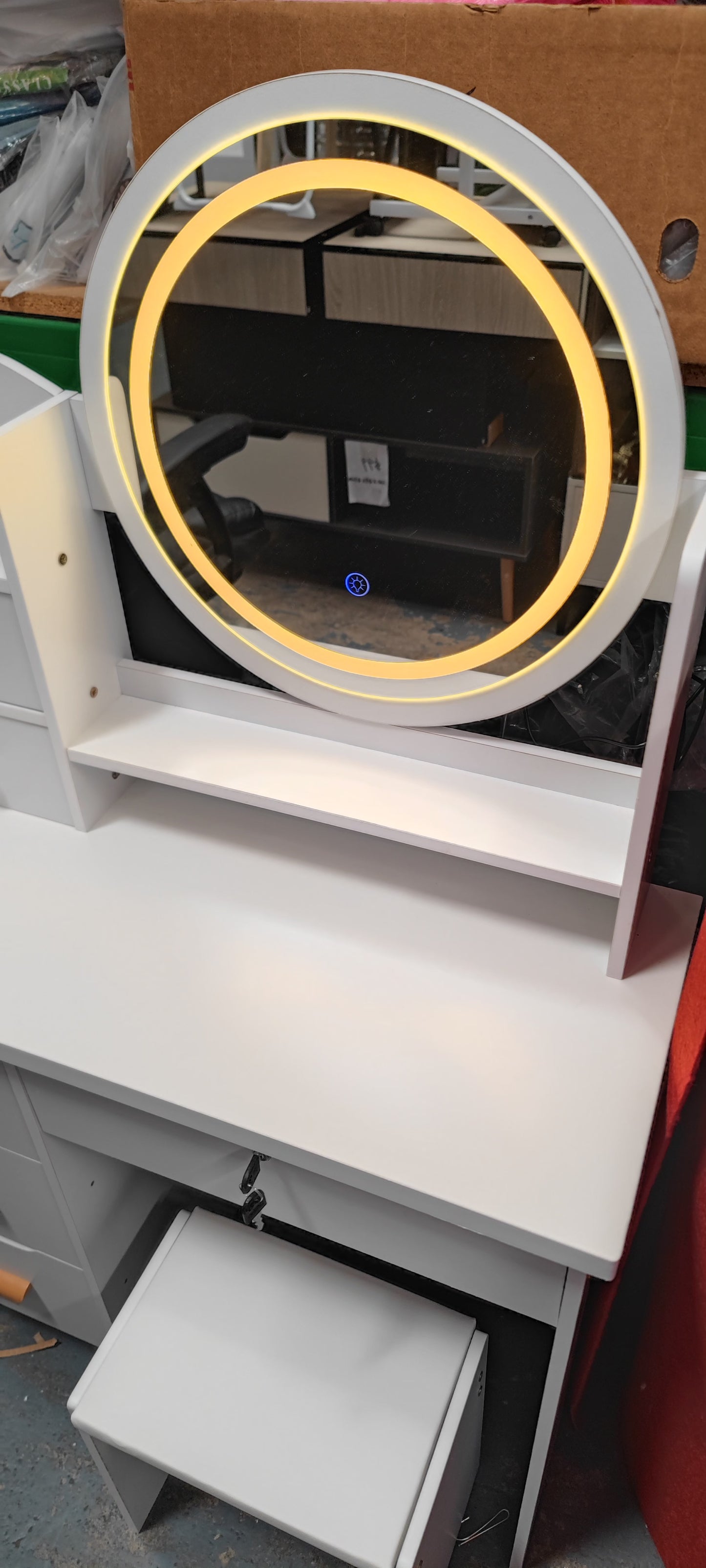 Dressing table LED Mirror with Stool 80x40cm
